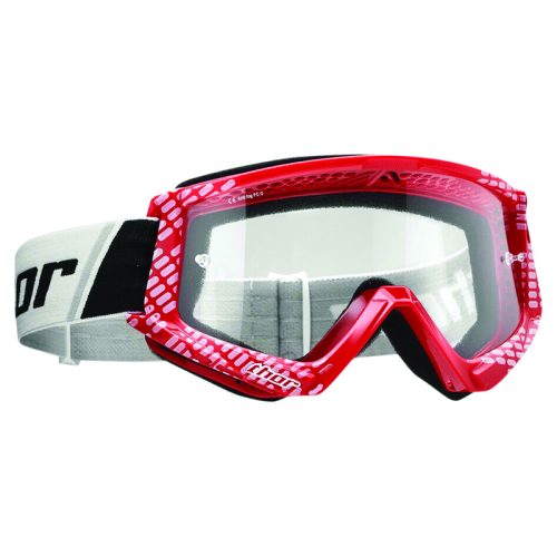 Thor Youth Combat Printed Goggle Cap Red-White