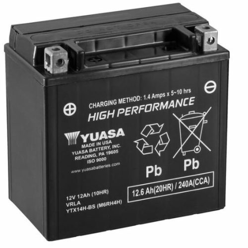YUASA Battery Maintenance Free with Acid Pack – YTX14H-BS