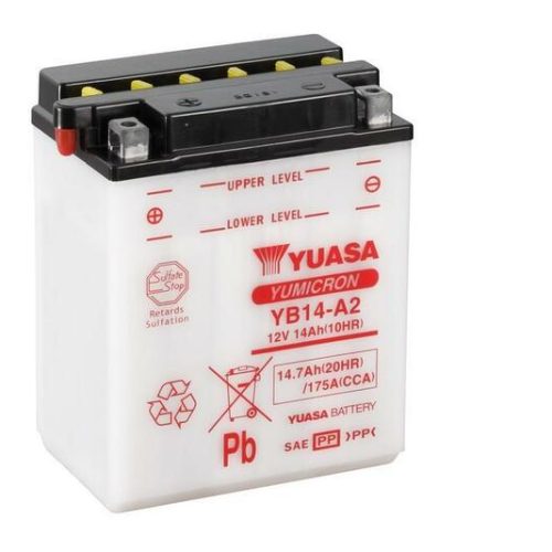 YUASA Battery Conventional without Acid Pack – YB14-A2