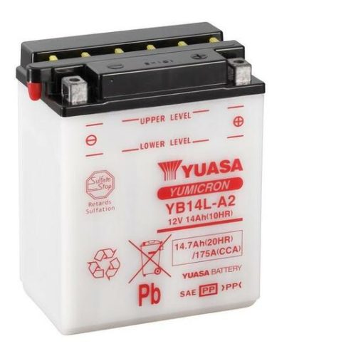 YUASA Battery Conventional without Acid Pack – YB14L-A2