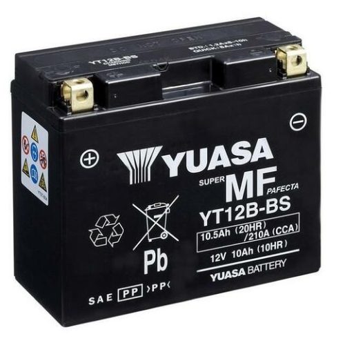 YUASA Battery Maintenance Free with Acid Pack – YT12B-BS