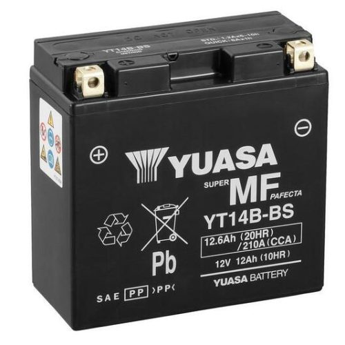 YUASA Battery Maintenance Free with Acid Pack – YT14B-BS
