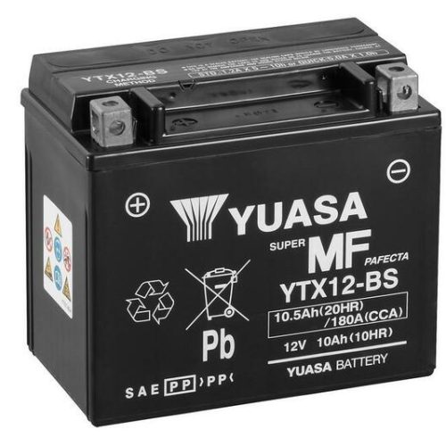 YUASA Battery Maintenance Free with Acid Pack – YTX12-BS