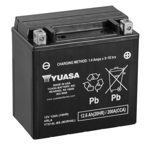 YUASA Battery Maintenance Free with Acid Pack – YTX14L-BS