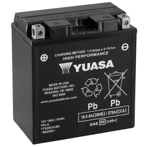 YUASA Battery Maintenance Free with Acid Pack – YTX20CH-BS