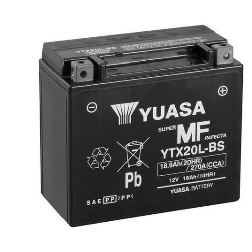 YUASA Battery Maintenance Free with Acid Pack – YTX20L-BS