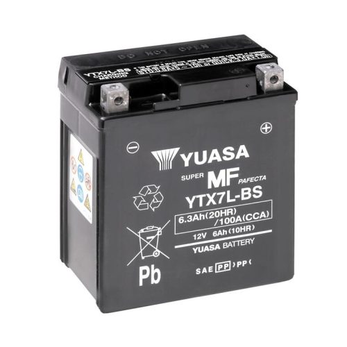 YUASA Battery Maintenance Free with Acid Pack – YTX7L-BS