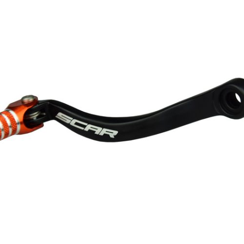 SCAR Shift Lever Matte Black/Orange Endpiece KTM SX125