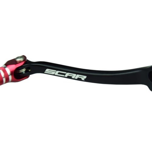 SCAR Shift Lever Matte Black/Red Endpiece Honda CRF450R