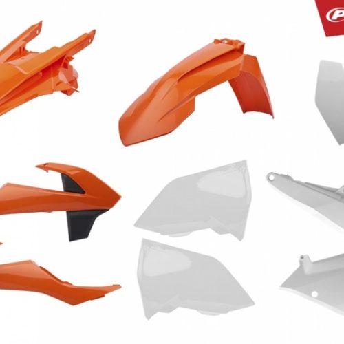 POLISPORT Plastic Kit OEM Color (2018) Orange/White KTM SX/SX-F