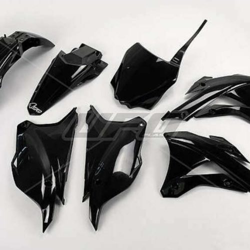 UFO Plastic Kit Black Kawasaki KX85