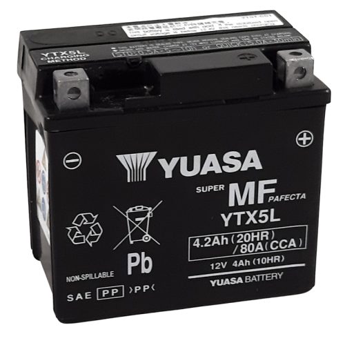 YUASA W/C Battery Maintenance Free Factory Activated – YTX5L FA