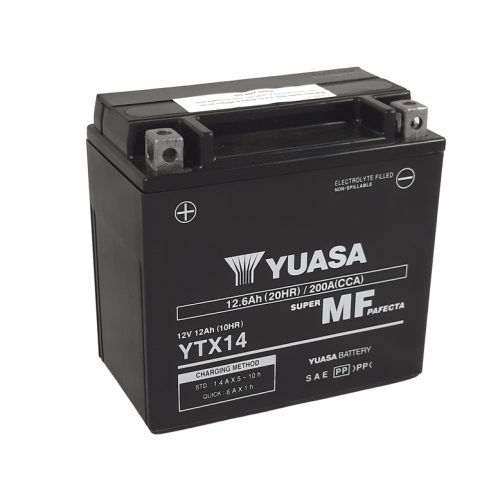 YUASA W/C Battery Maintenance Free Factory Activated – YTX14 FA