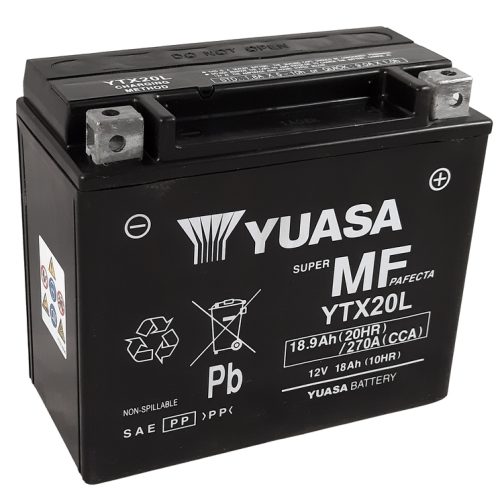 YUASA W/C Battery Maintenance Free Factory Activated – YTX20L FA