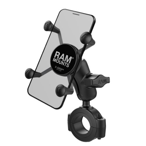 RAM MOUNTS X-Grip® Short Arm Phone Holder with Large Handlebar Base