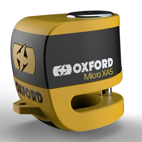 OXFORD Micro XA5 Alarm Disc Lock – Yellow & Black