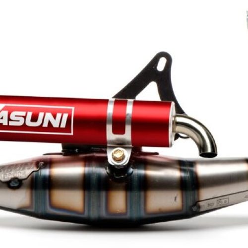YASUNI Scooter R Full Exhaust System – Steel/Aluminium Red