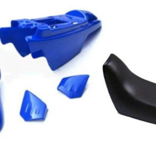 ART Plastic Kit OEM Color Blue w/ Complete Seat Black Yamaha PW50