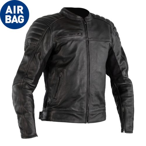 RST Fusion Airbag Jacket Leather Black Size S