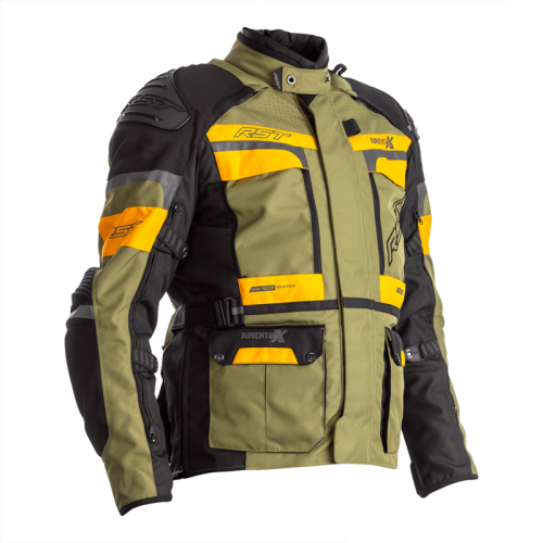 RST Adventure-X Jacket Textile – Green/Ochre Size S