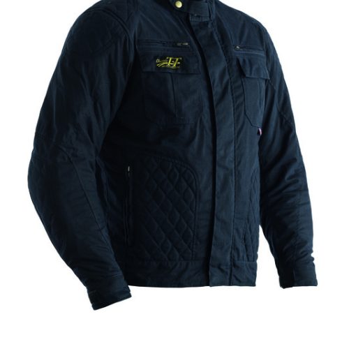 RST IOM TT Classic III Short CE Jacket Waxed Cotton – Navy Size S