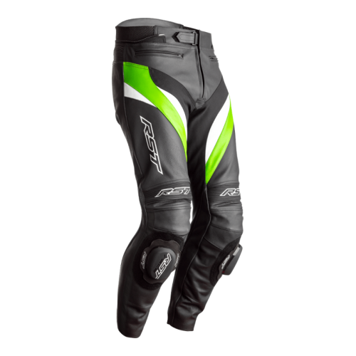 RST Tractech Evo 7 CE Leather Pants – Black/Green/White Size XL
