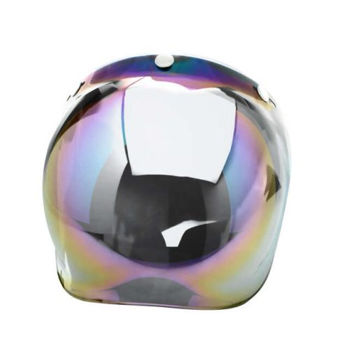 V PARTS Bubble chrome rainbow universal helmet shield with flip-up