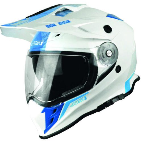 JUST1 J34 Adventure Helmet – Shape Gloss Neon Blue