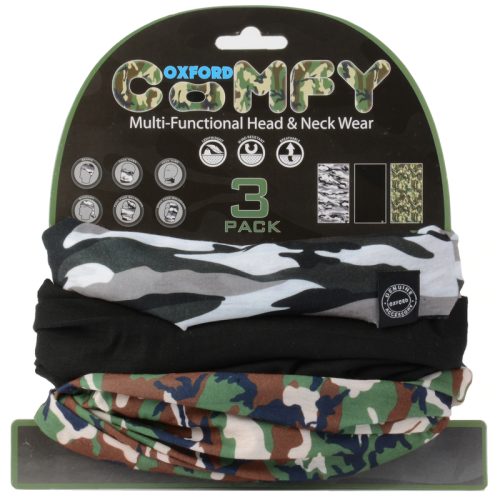 OXFORD Comfy Neck Wear Camo 3-pack