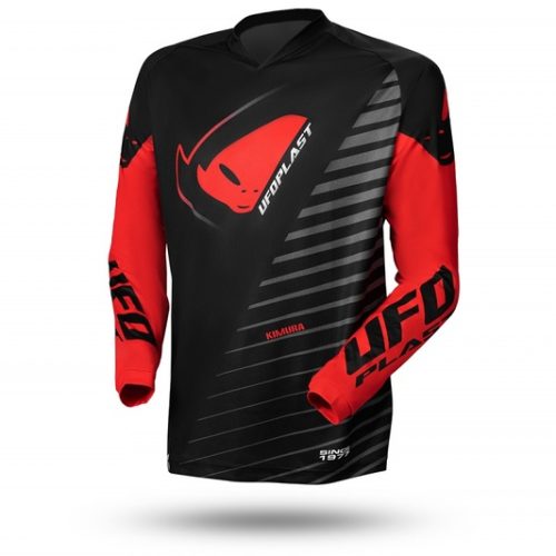 UFO Motocross Kimura Jersey Black/Red Size 3XL