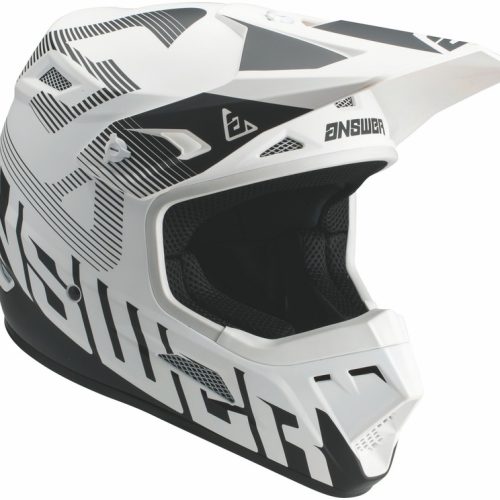ANSWER AR1 Solid Junior Helmet – white/black